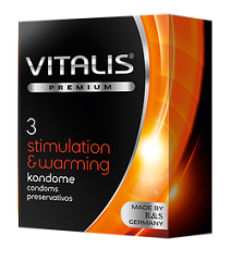 Презервативы Vitalis Premium - Stimulation & warming, 3 шт.