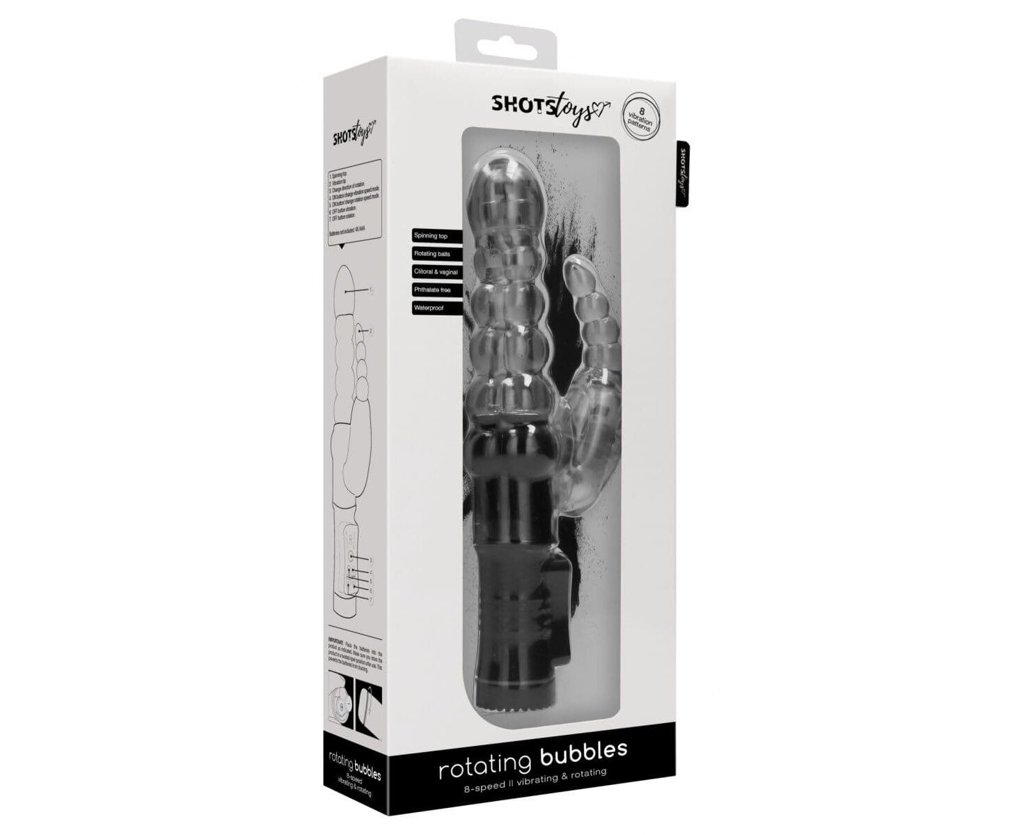 Хай-тек вибратор "BUBBLES"SHT0006BLK.