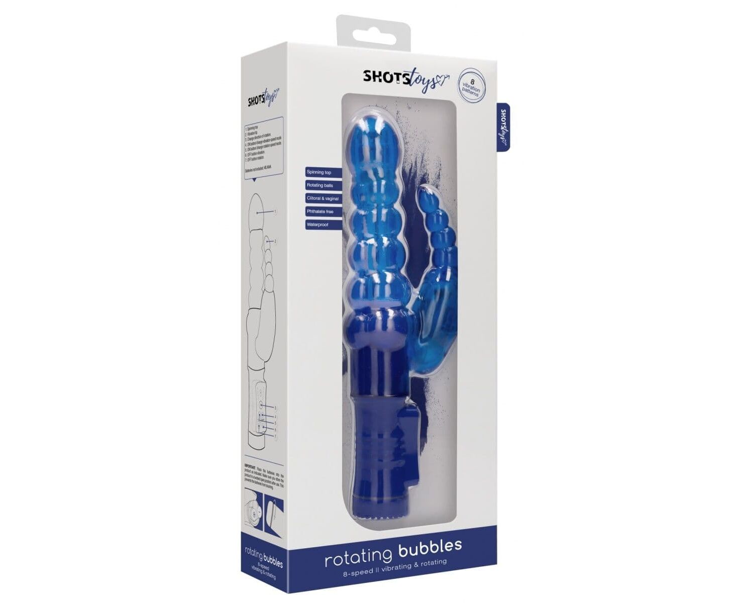 Хай-тек вибратор SHT0006BLU "BUBBLES"